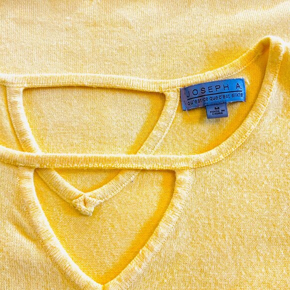 Sunshine yellow rayon sweater by Joseph A - Picture 5 of 6